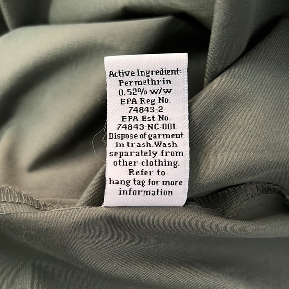 L.L.Bean Buzz Off insect shield repellent apparel Fishing Camping Shirt S - Picture 12 of 12